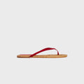 Black Suede Studio Alaya - Natural Raffia / Cherry Suede