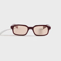 Flatlist Hanky Sunglasses - Solid Bordeaux / Peach Lens