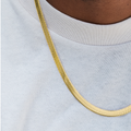 GLD PROMO Herringbone Chain in Yellow Gold- 8mm