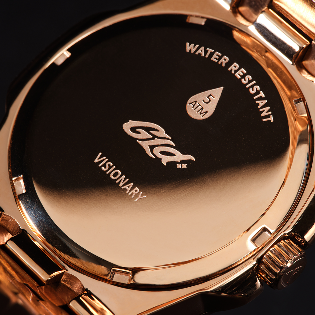 GLD Women 39MM Visionary Plain Case & Chocolate Dial Watch - Rose Gold