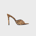 Black Suede Studio Bella 100 Mule - Camel Dotted Cheetah