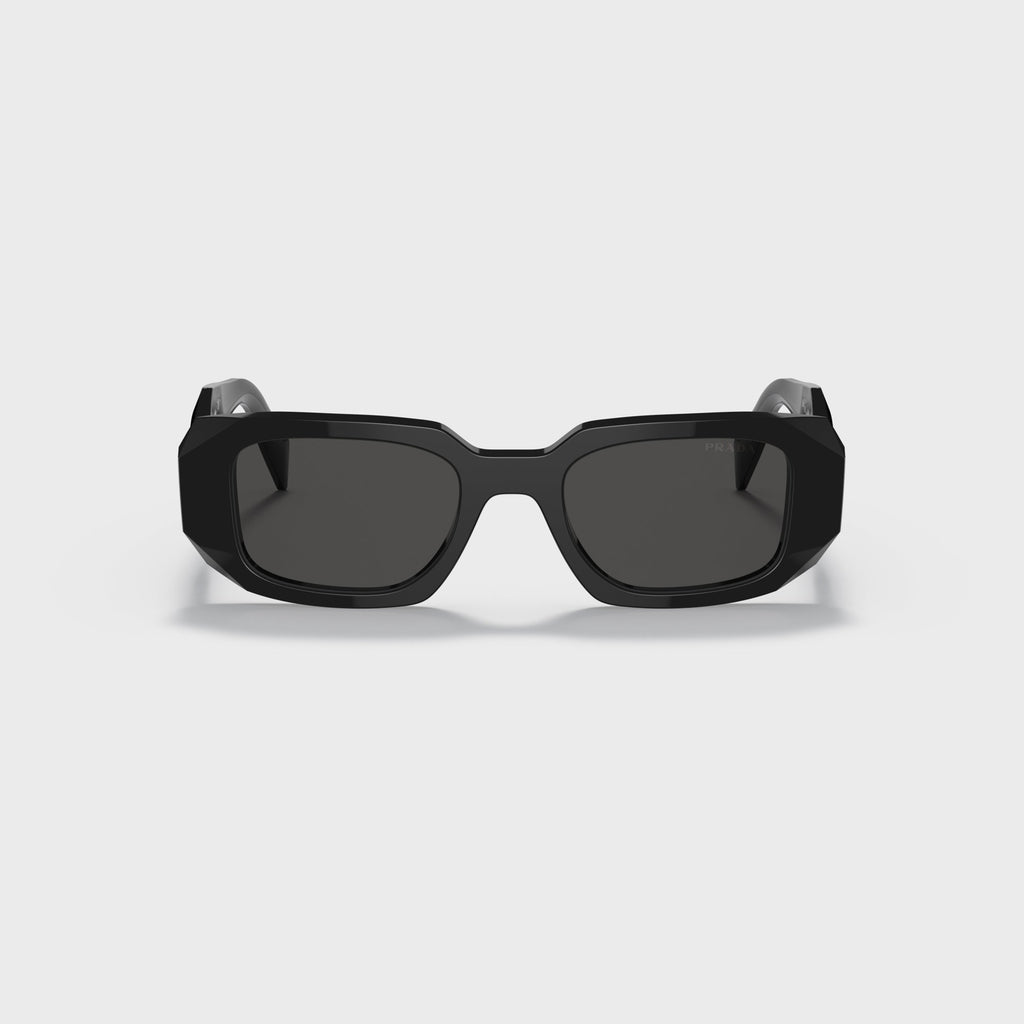 Prada Symbole PR 17WS Rectangular Sunglasses - Black / Dark Grey