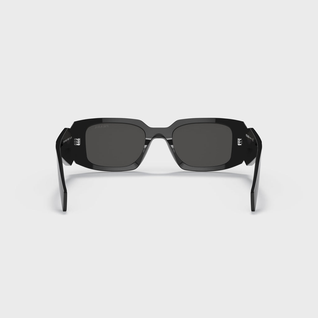 Prada Symbole PR 17WS Rectangular Sunglasses - Black / Dark Grey