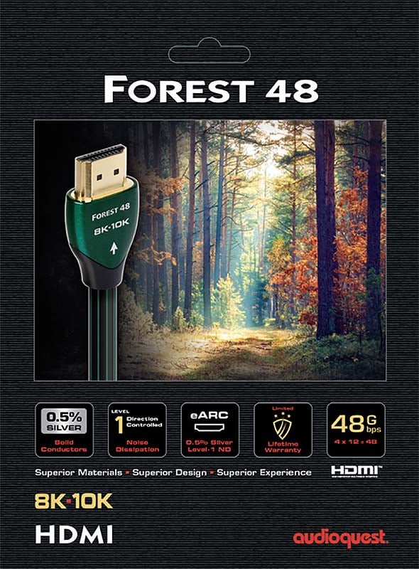 AudioQuest 0.75 Meters (2.5 Feet) Forest 48 HDMI 2.1 Cable - HDM48FOR075 - image 3