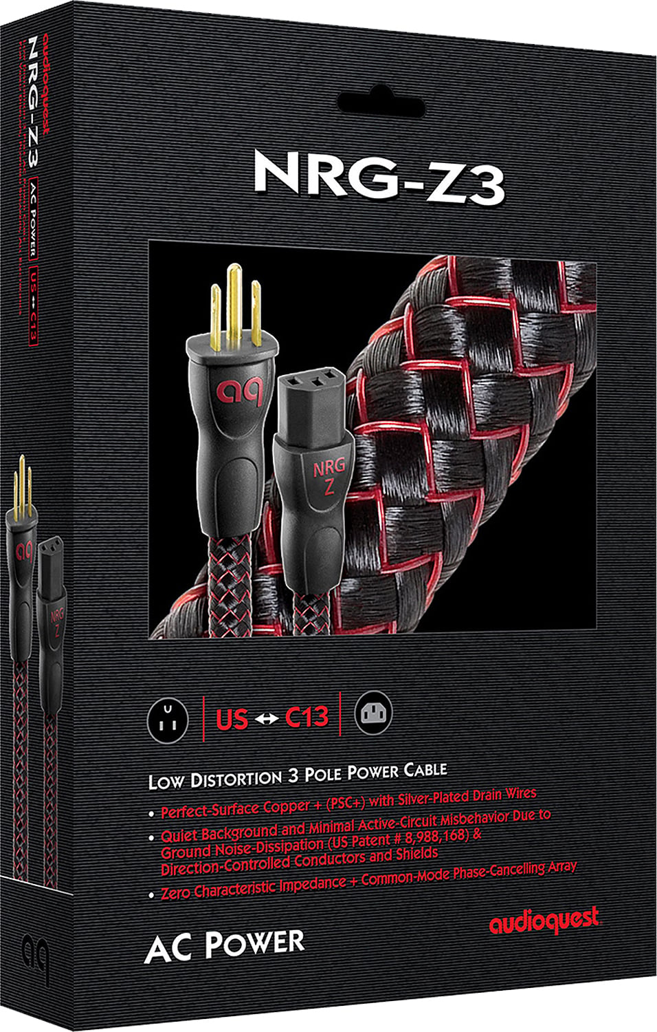 AudioQuest NRG Series 3.3 Feet Low Distortion 3 Pole AC Power Cable - NRGZ3US1M - image 2