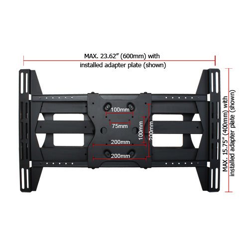 SunBrite Black Dual Arm Articulating TV Wall Mount - SB-WM-ART2-L-BL - image 2