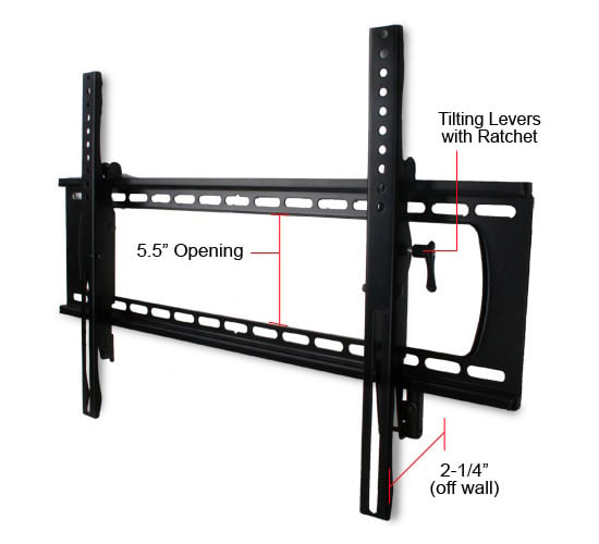 SunBrite Black Tilt TV Wall Mount - SB-WM-T-L-BL - image 2