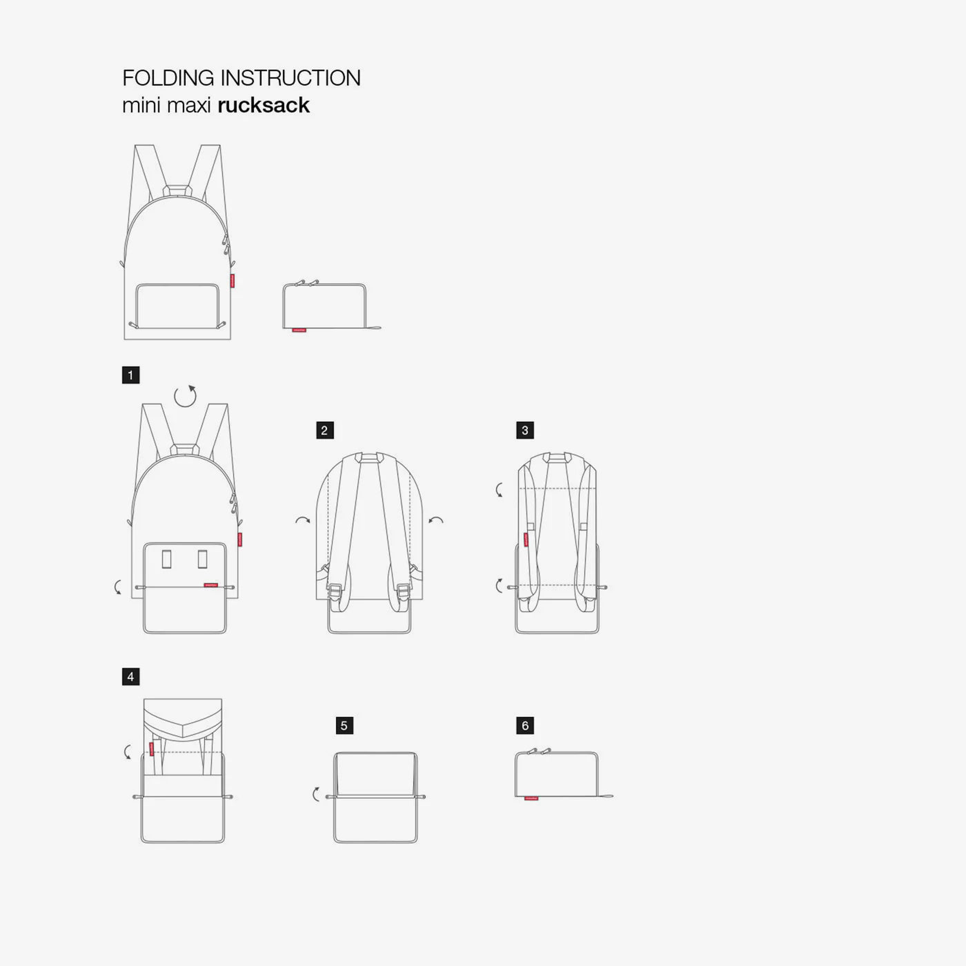 Mini Maxi Rucksack Black