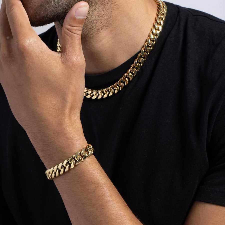 GLD Men GLD Signature Cuban Chain + Bracelet Bundle - 12mm