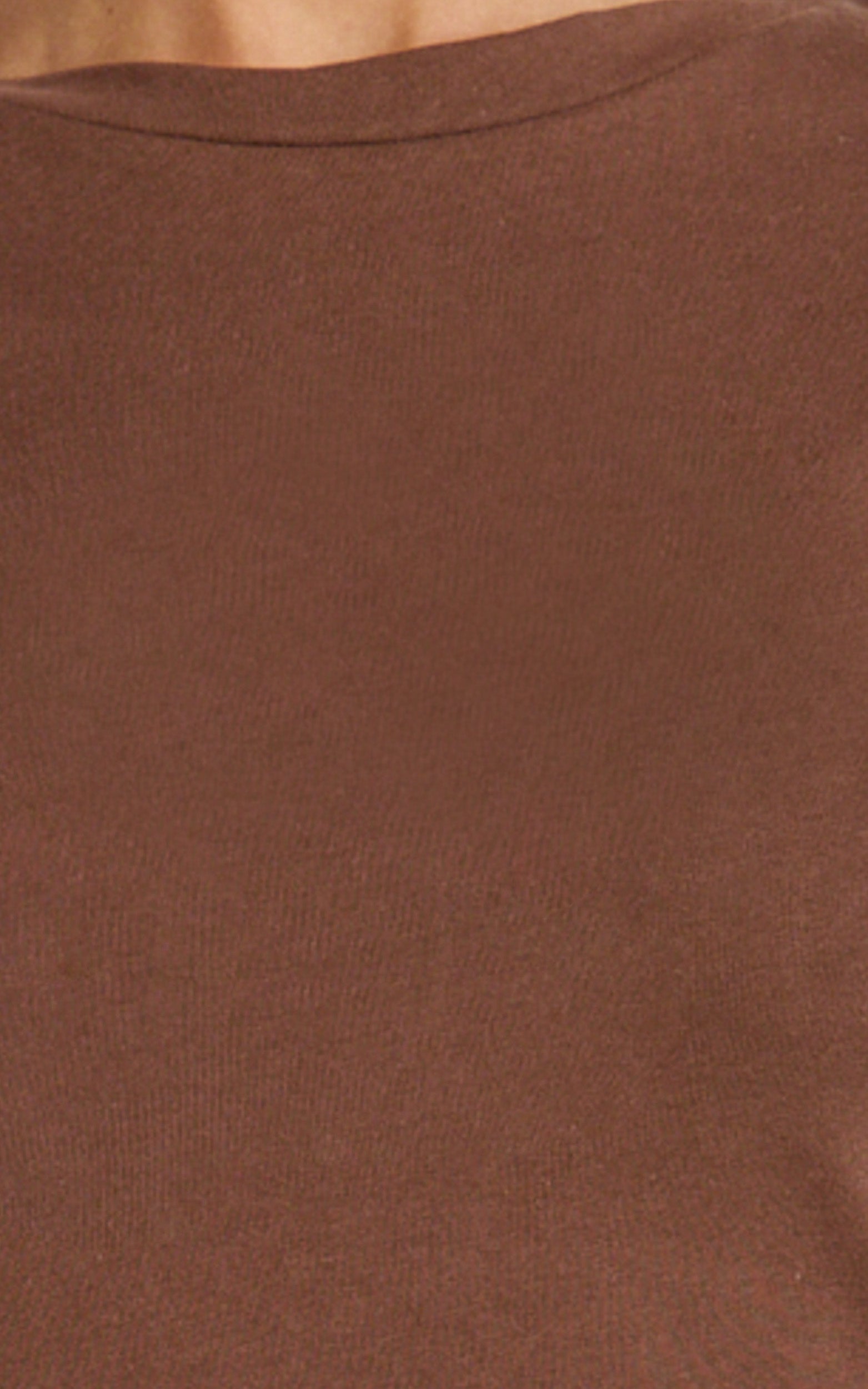Georgina Top - Crew Neck Short Sleeve Baby Tee in Chocolate