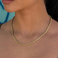 GLD Women Rope Necklace in Yellow Gold - 4mm