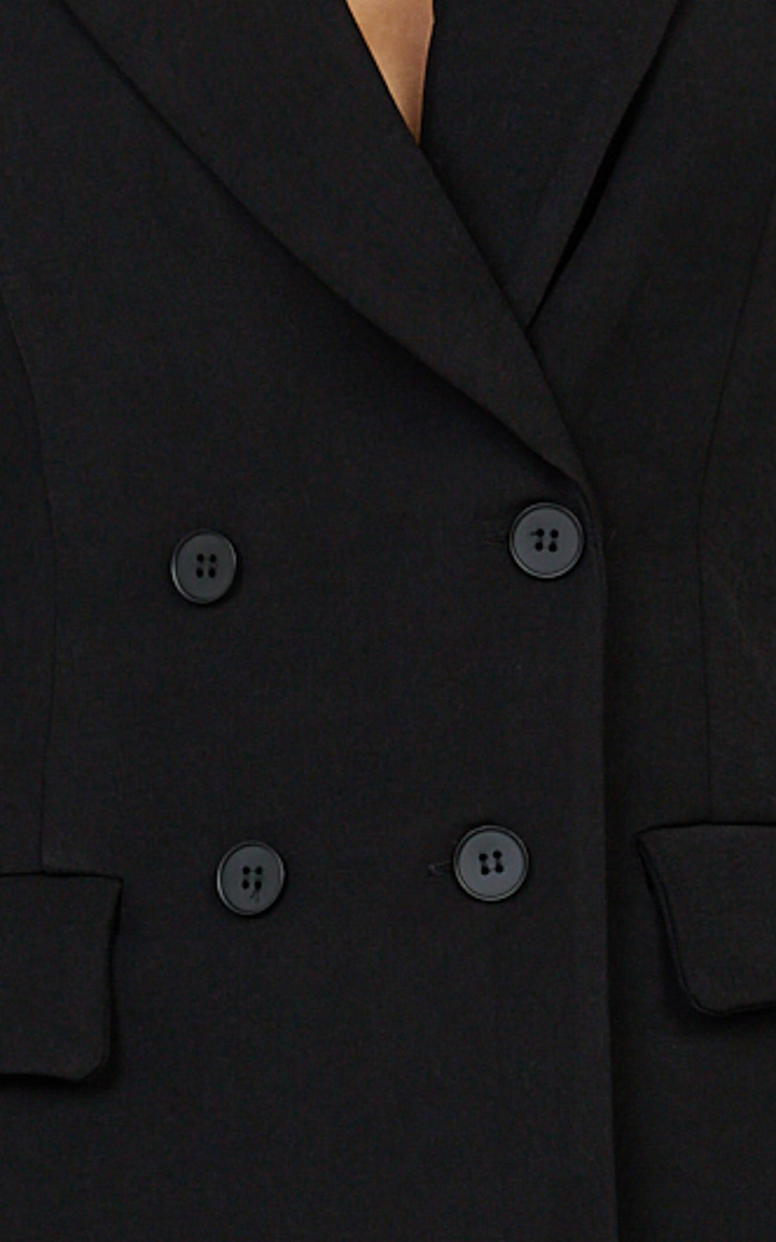 Vienna Blazer - Double Breasted Blazer with Adjustable Cinch Back in Black