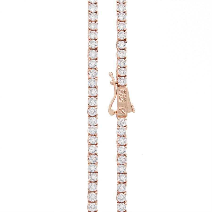 GLD Pendants 18" 3mm Tennis Necklace