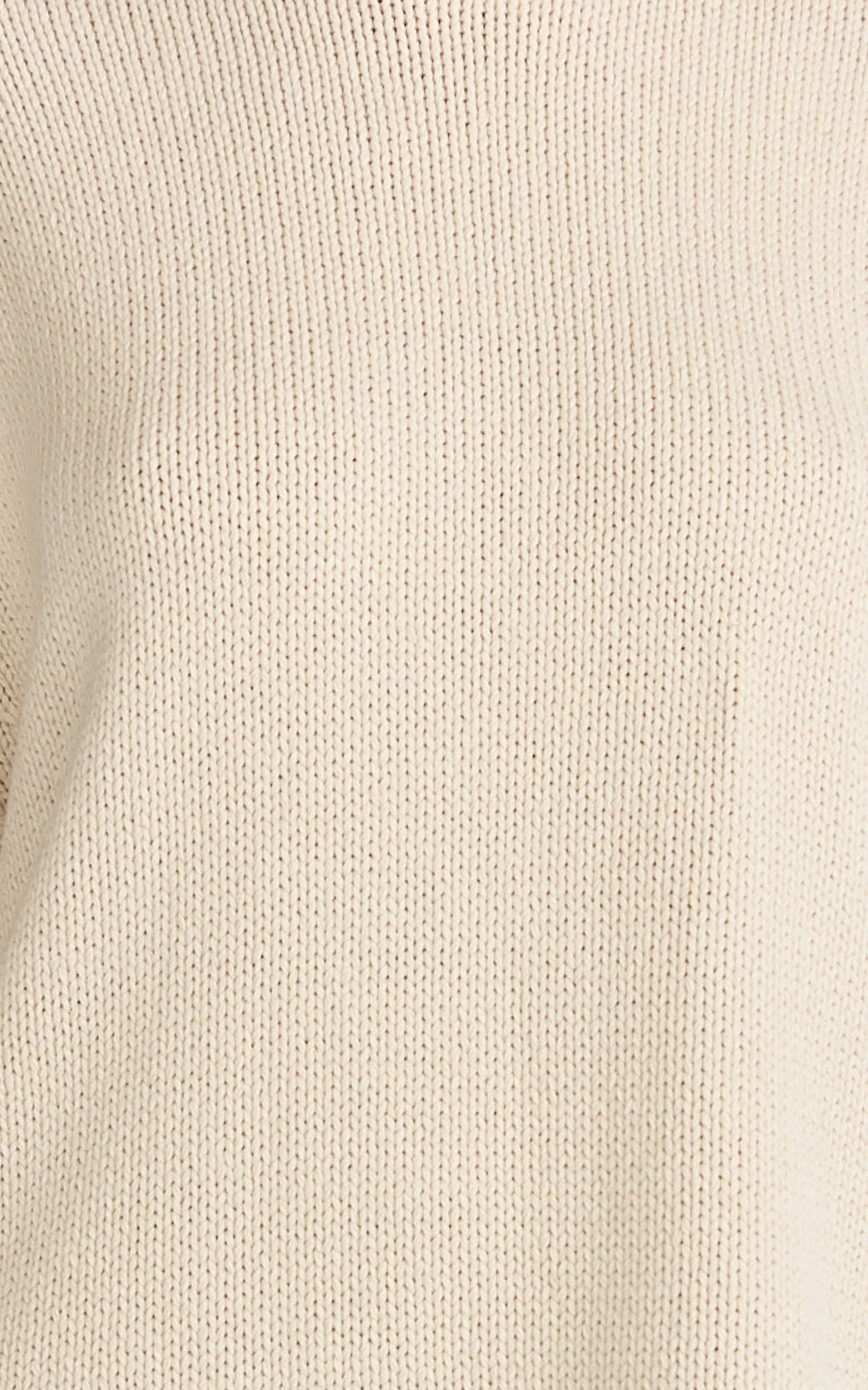 Kira Top - Crew Neck Oversized Jumper in Beige