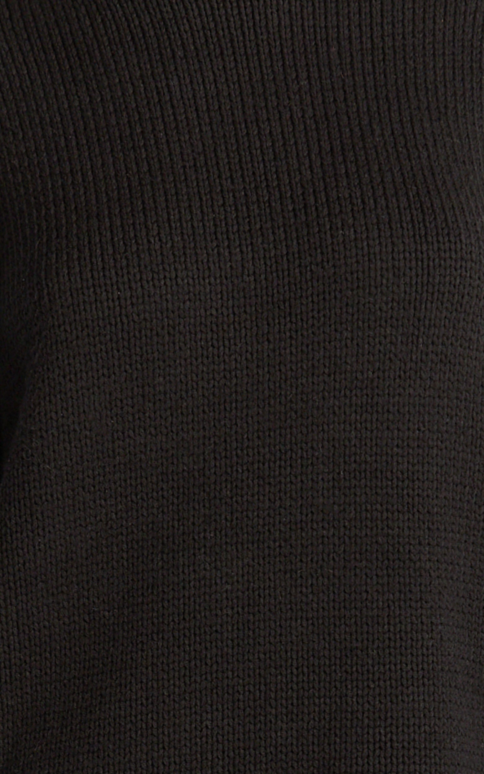 Kira Top - Crew Neck Oversized Jumper in Black