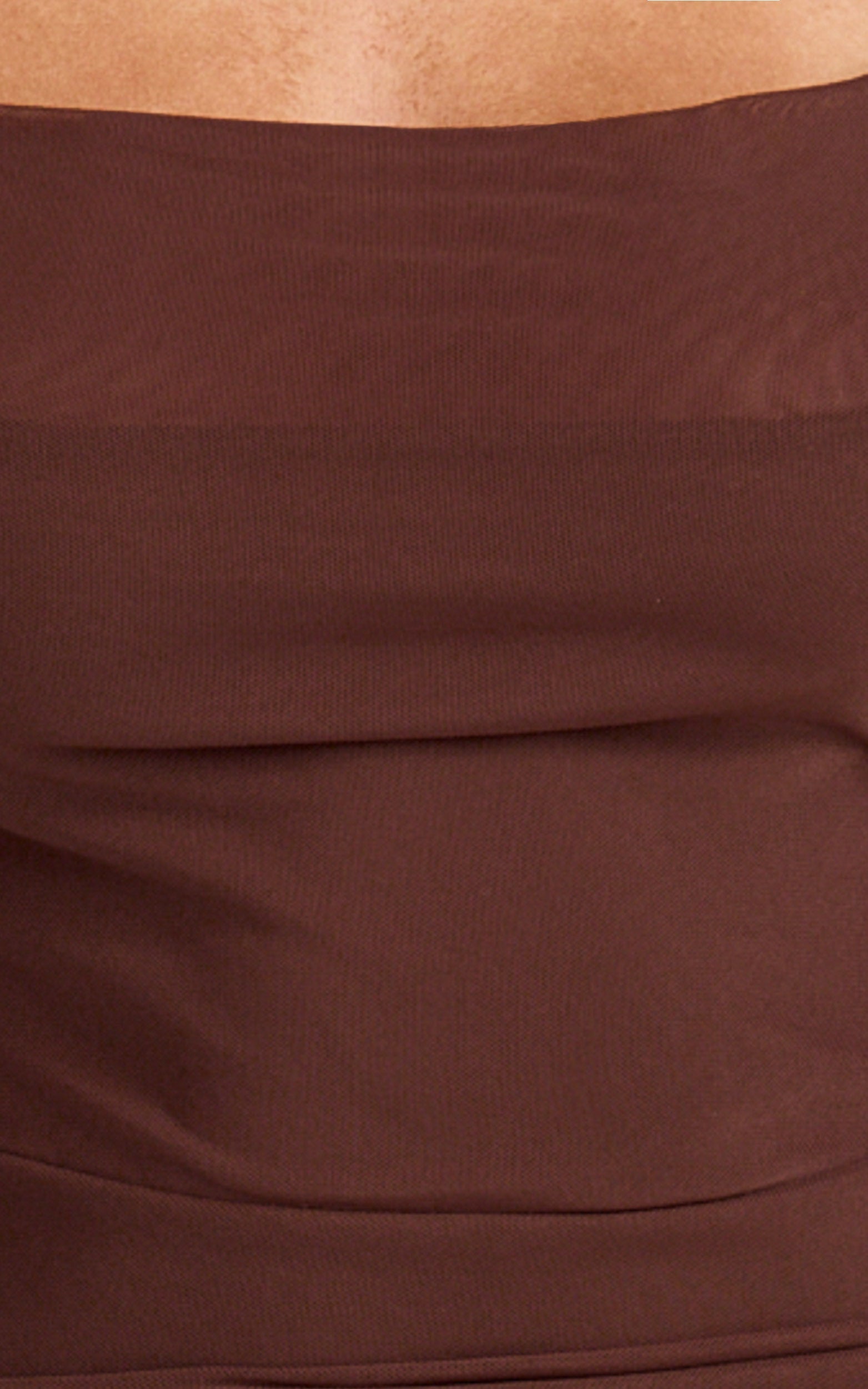 Rosha Mini Dress - Ruffle Strap Dress in Chocolate
