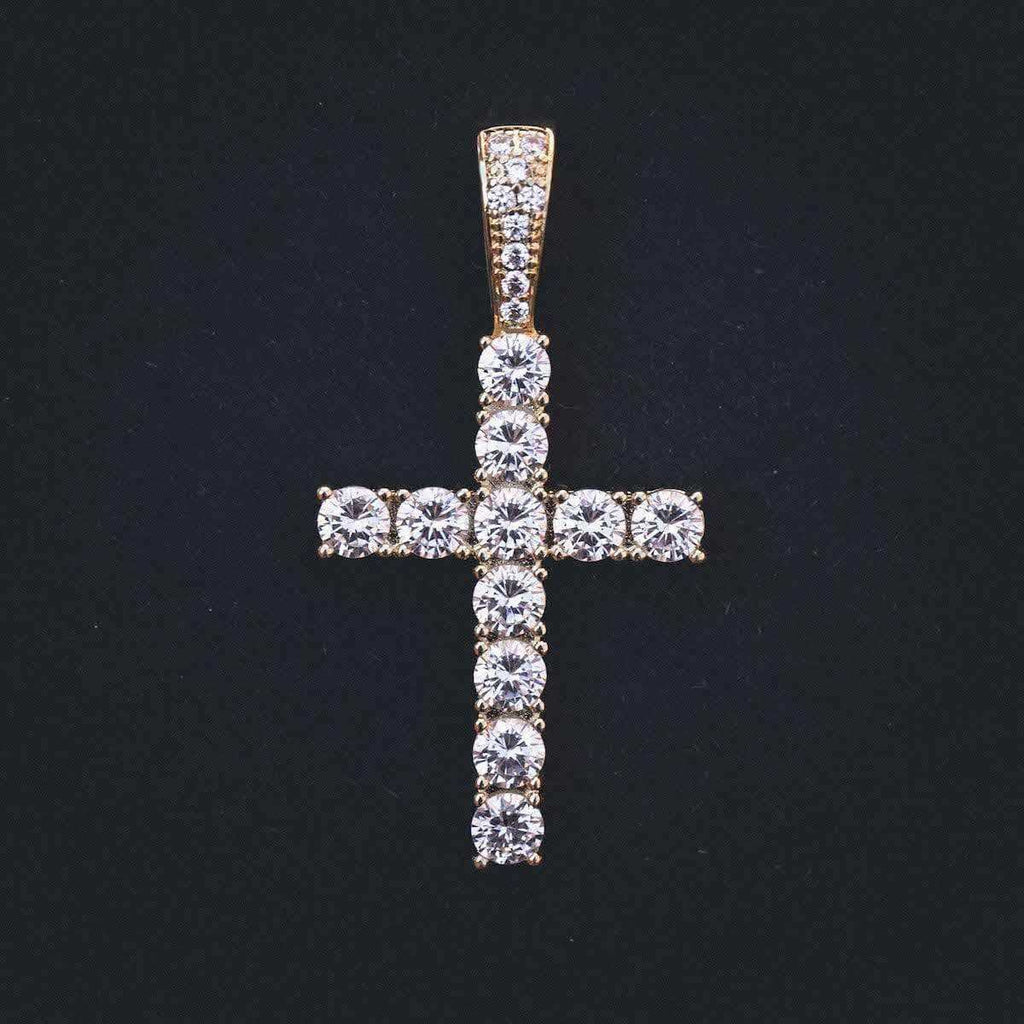 GLD PROMO Diamond Cross in Yellow Gold