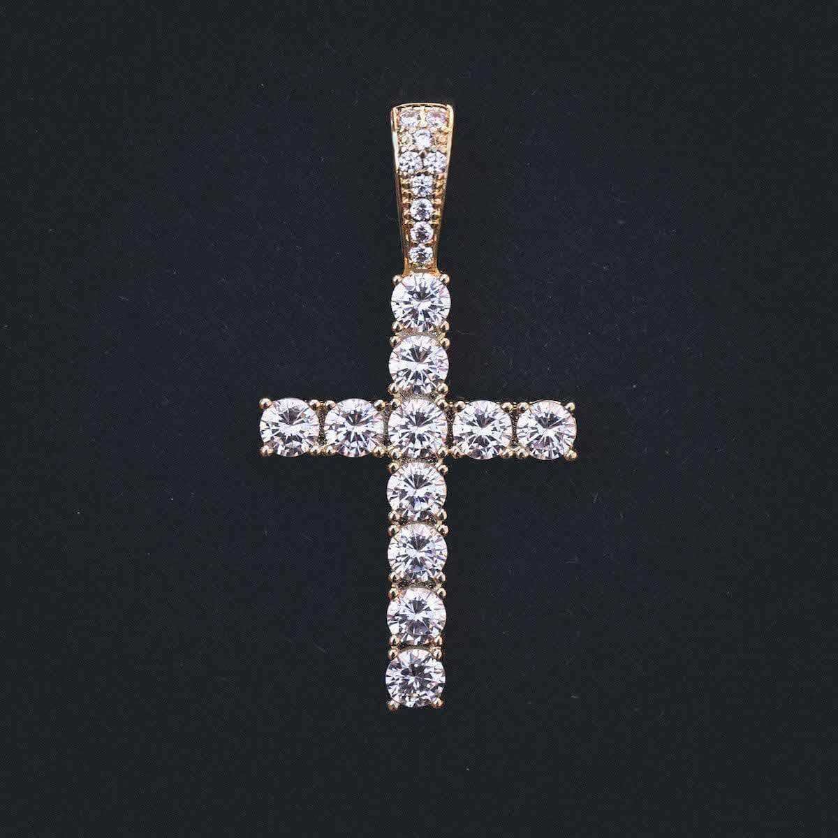 GLD PROMO Diamond Cross in Yellow Gold