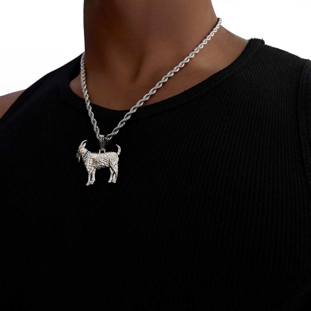 GLD Men Simple Goat Pendant in Black