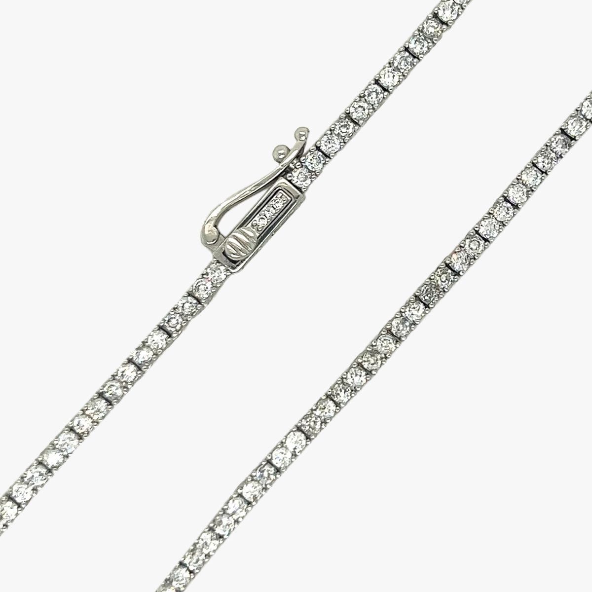 Womens MAS 2mm Diamond Tennis Necklace