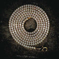 The GLD Shop 20" Micro Tennis Necklace in Yellow Gold