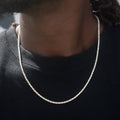 GLD Men GLD Diamond Tennis Chain in Yellow Gold- 2mm