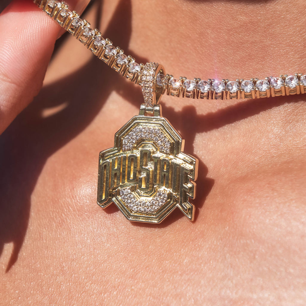 GLD Women Ohio State Buckeyes Official NCAA Micro Logo Pendant