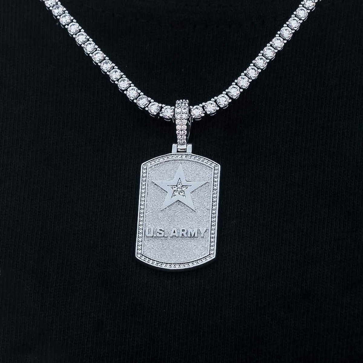 GLD PROMO SETS U.S. Army Dog Tag Pendant