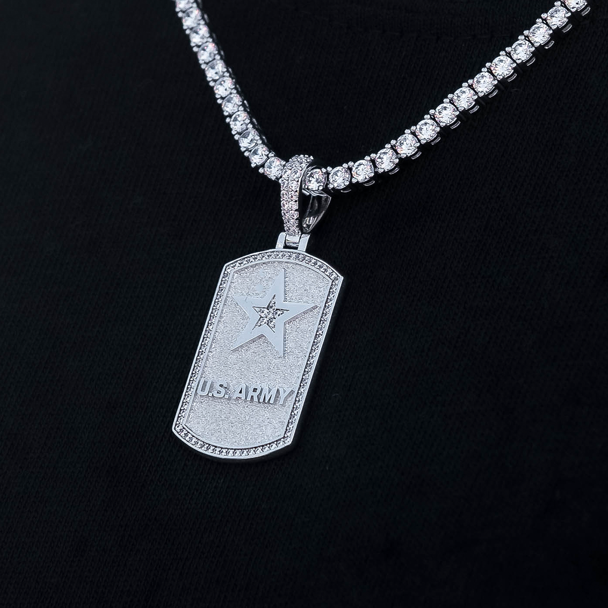 GLD PROMO SETS U.S. Army Dog Tag Pendant
