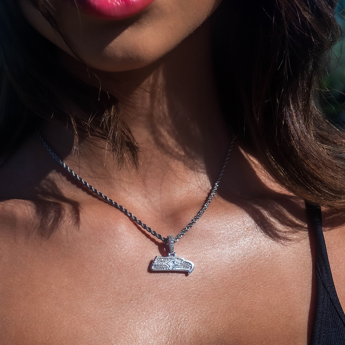 GLD Women Seattle Seahawks Official NFL Micro Logo Pendant