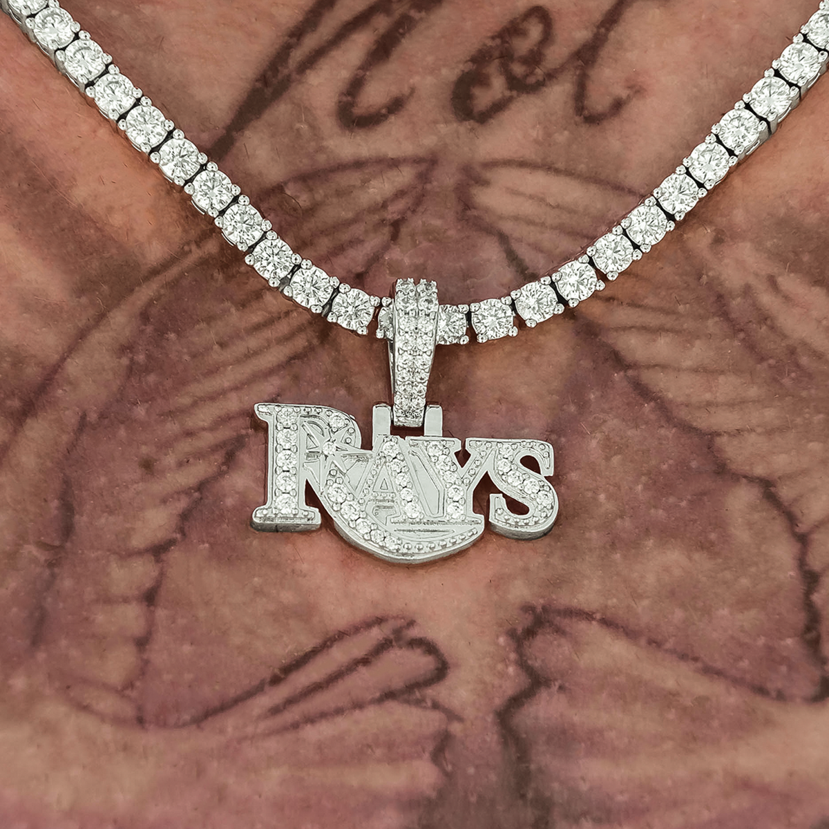 GLD Men Tampa Bay Rays Official MLB Micro Logo Pendant
