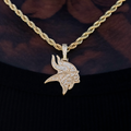GLD Men Minnesota Vikings Official NFL Micro Logo Pendant