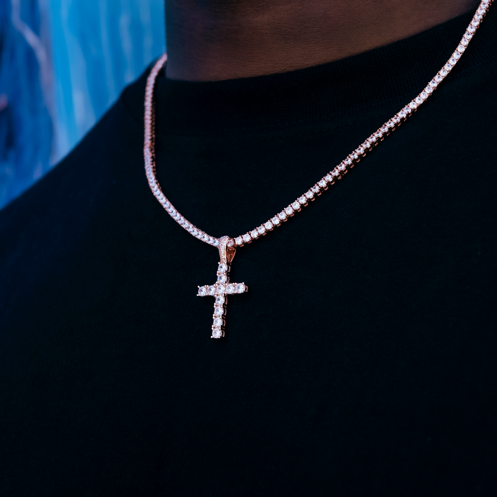 GLD PROMO Diamond Cross in Rose Gold