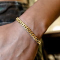 GLD PROMO - WOMEN Miami Cuban Bracelet in Yellow Gold- 6mm