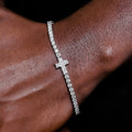 GLD PROMO Cross Tennis Bracelet