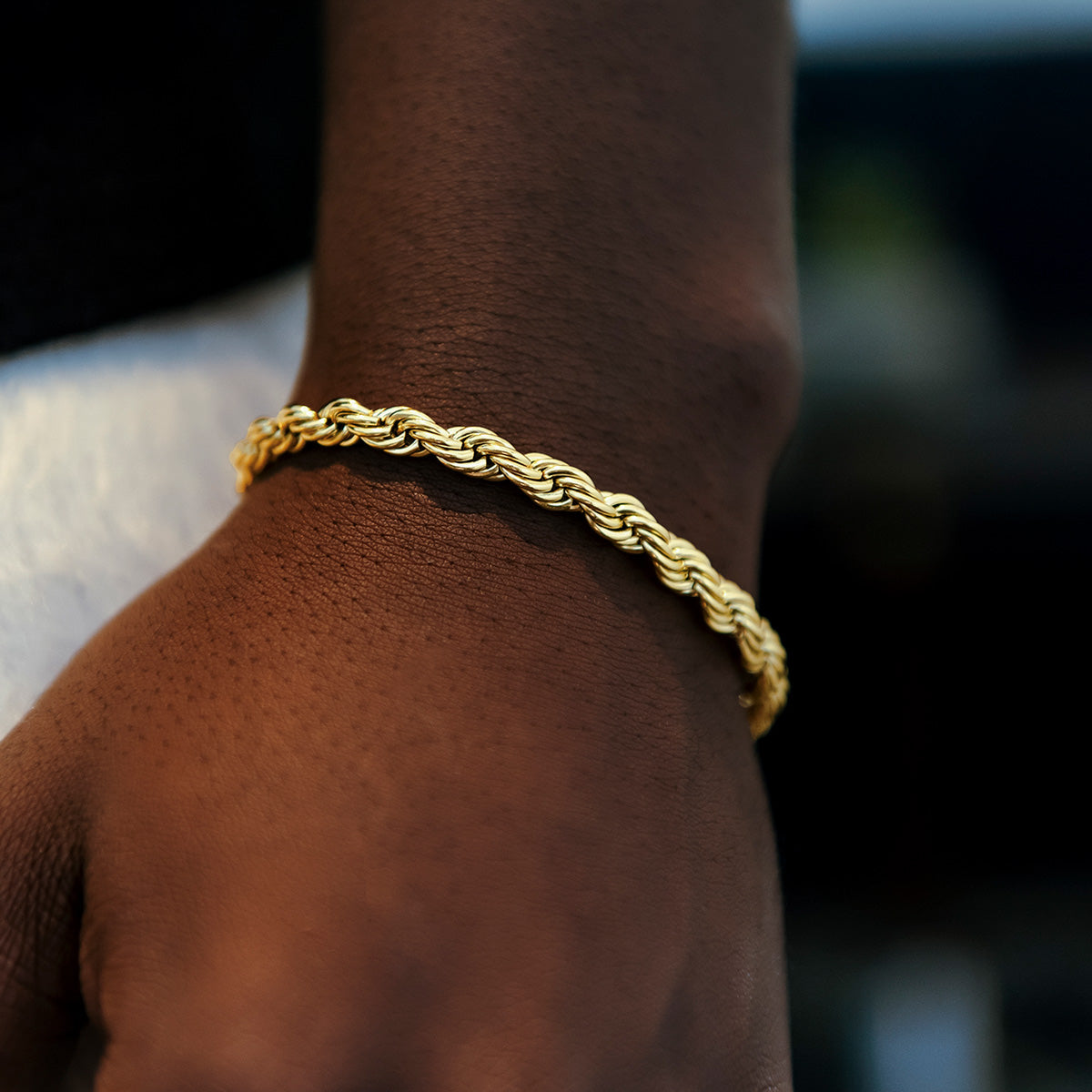 GLD PROMO Rope Bracelet in Yellow Gold- 6mm