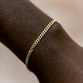 GLD PROMO SETS Micro Cuban Bracelet in Yellow Gold- 3mm