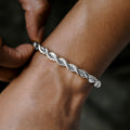 GLD Women GLD Rope Bracelet in White Gold- 6mm