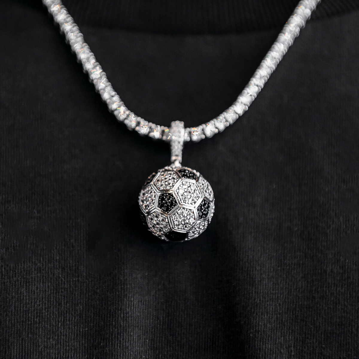 GLD Men Iced Soccer Pendant