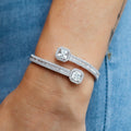 GLD PROMO - WOMEN Pave Cushion Cut Baguette Cuff