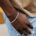 GLD PROMO Micro Diamond Prong Cuban Bracelet in Rose Gold - 6mm