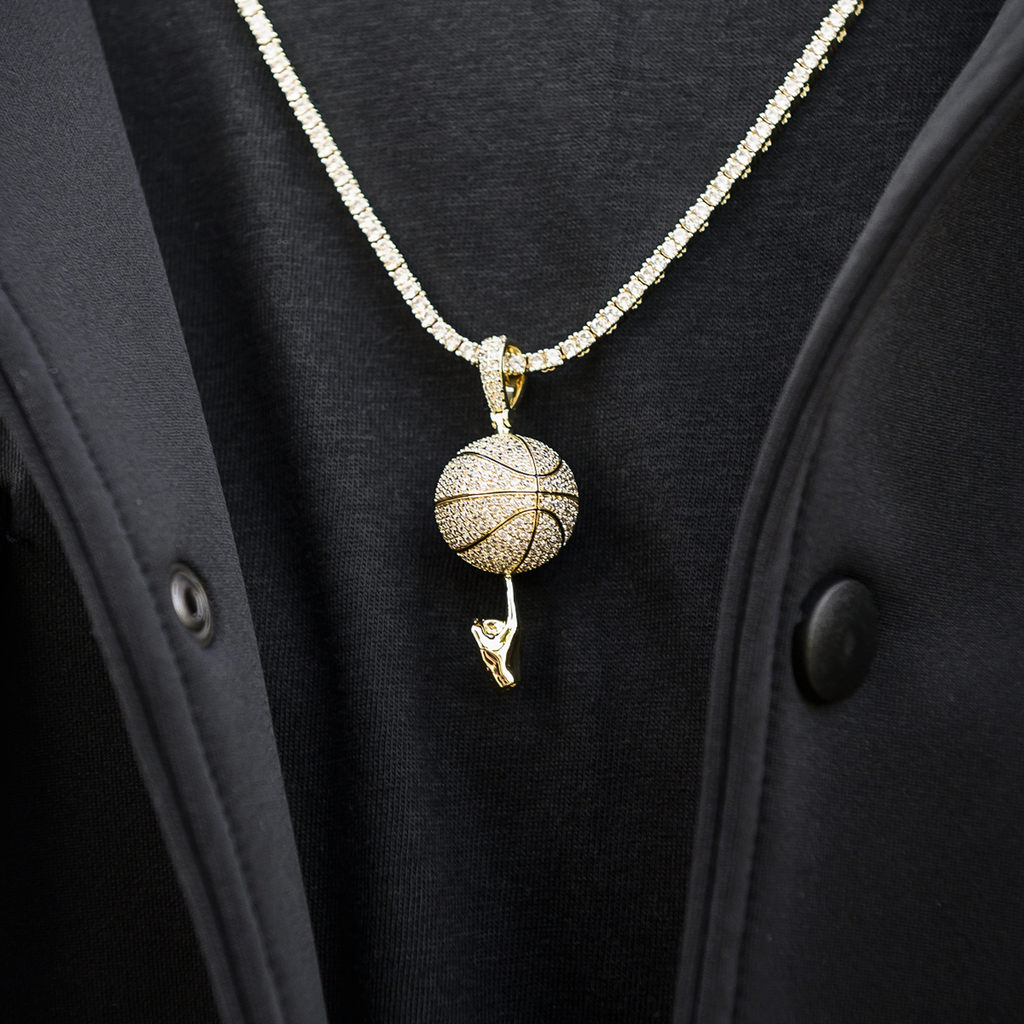 GLD PROMO Iced Basketball Pendant