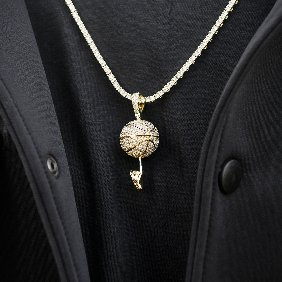 GLD PROMO Iced Basketball Pendant