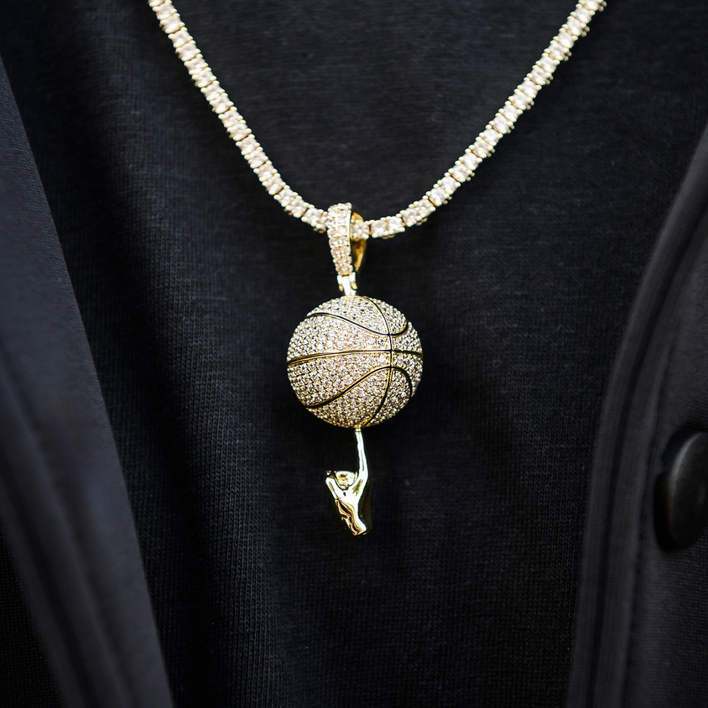 GLD PROMO Iced Basketball Pendant