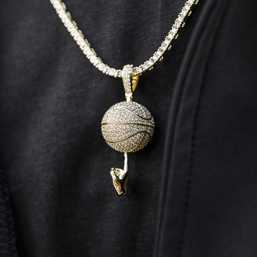 GLD PROMO Iced Basketball Pendant
