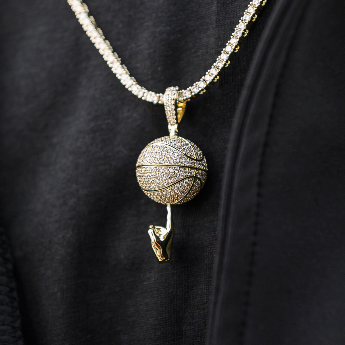 GLD PROMO Iced Basketball Pendant