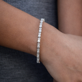 GLD PROMO - WOMEN Diamond Mixed Oval Cut Tennis Bracelet- 3mm