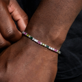 GLD PROMO Multicolor Mixed Oval Cut Tennis Bracelet- 3mm