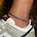 GLD PROMO SETS - WOMEN Cuban Link Anklet in White Gold- 5mm