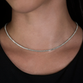GLD PROMO - WOMEN Popcorn Necklace in White Gold- 2mm